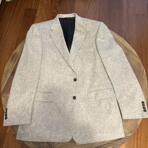 Paul Frederick Men's Light Gray Camel Hair Two Button Sport Coat  Jacket 44L